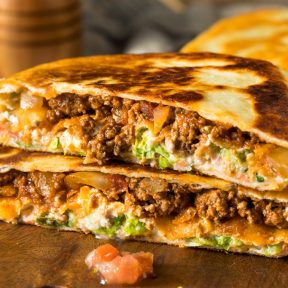 Homemade Beef Crunchwrap Quesadilla